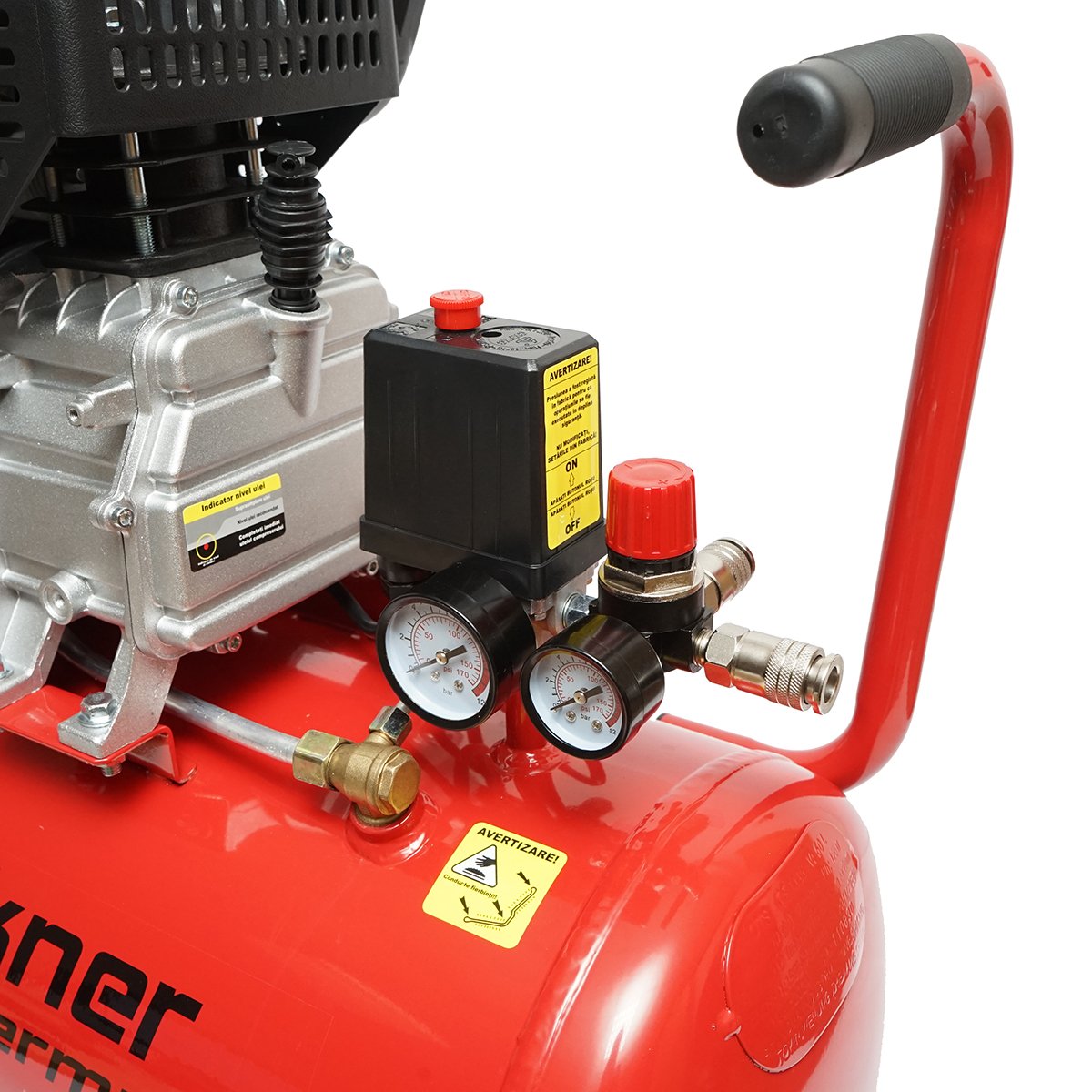 Compresor aer volum 50L putere 1.5kW/2CP presiune maxima 8 Bar, volum aer aspirat 184L Breckner Germany